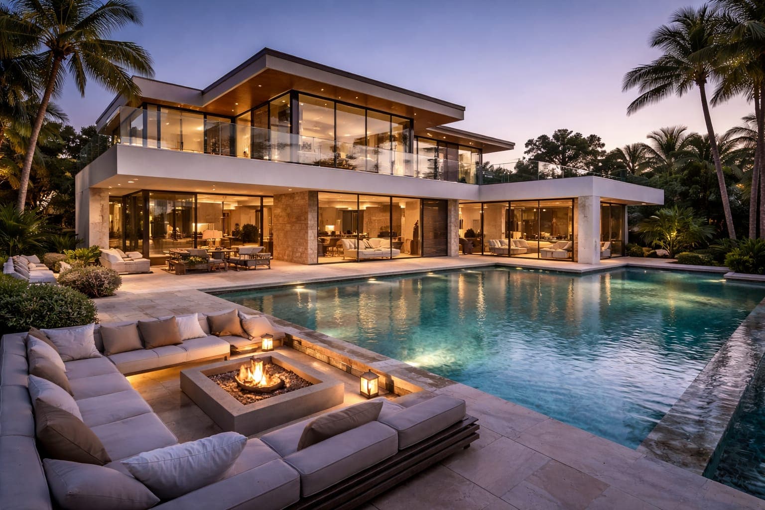 Stylized exterior illustration of a premium modern residence