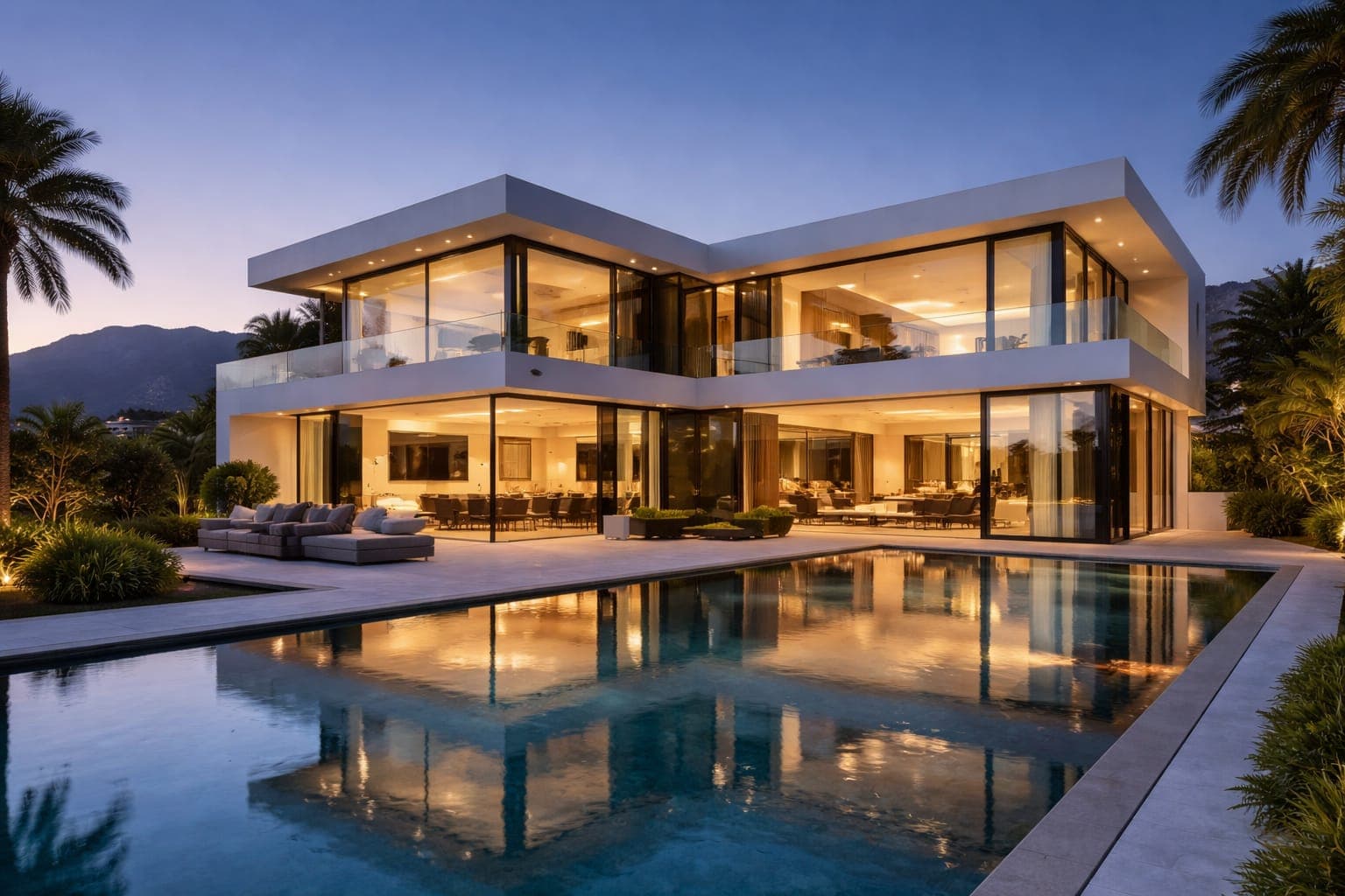 Stylized exterior illustration of a premium modern residence